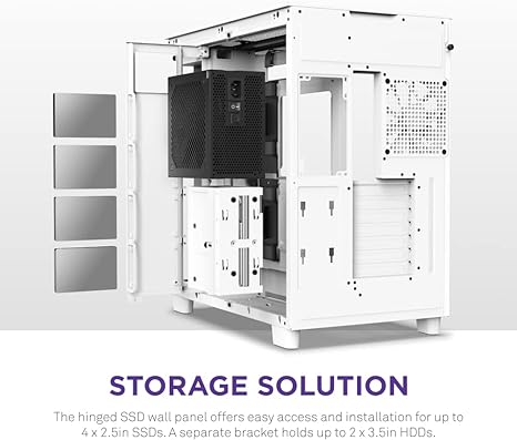 NZXT H9 Flow Edition ATX Mid Tower Case White NZXT H9 Flow Edition ATX Mid Tower Case White